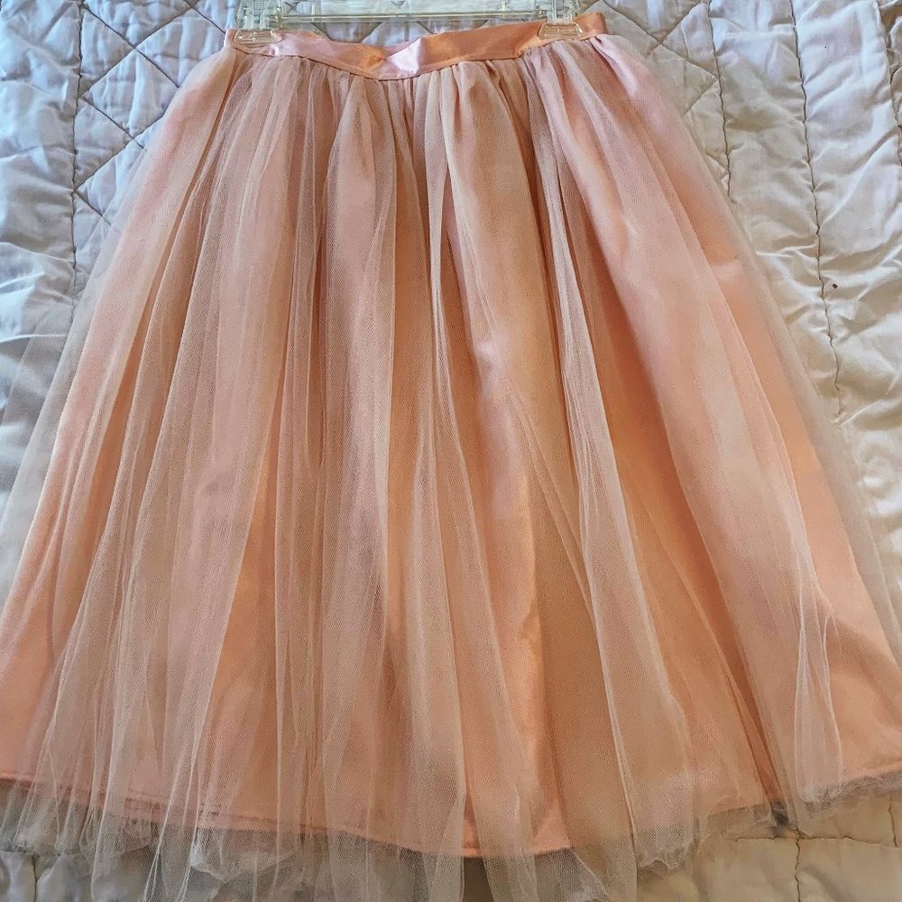 Peach tulle skirt